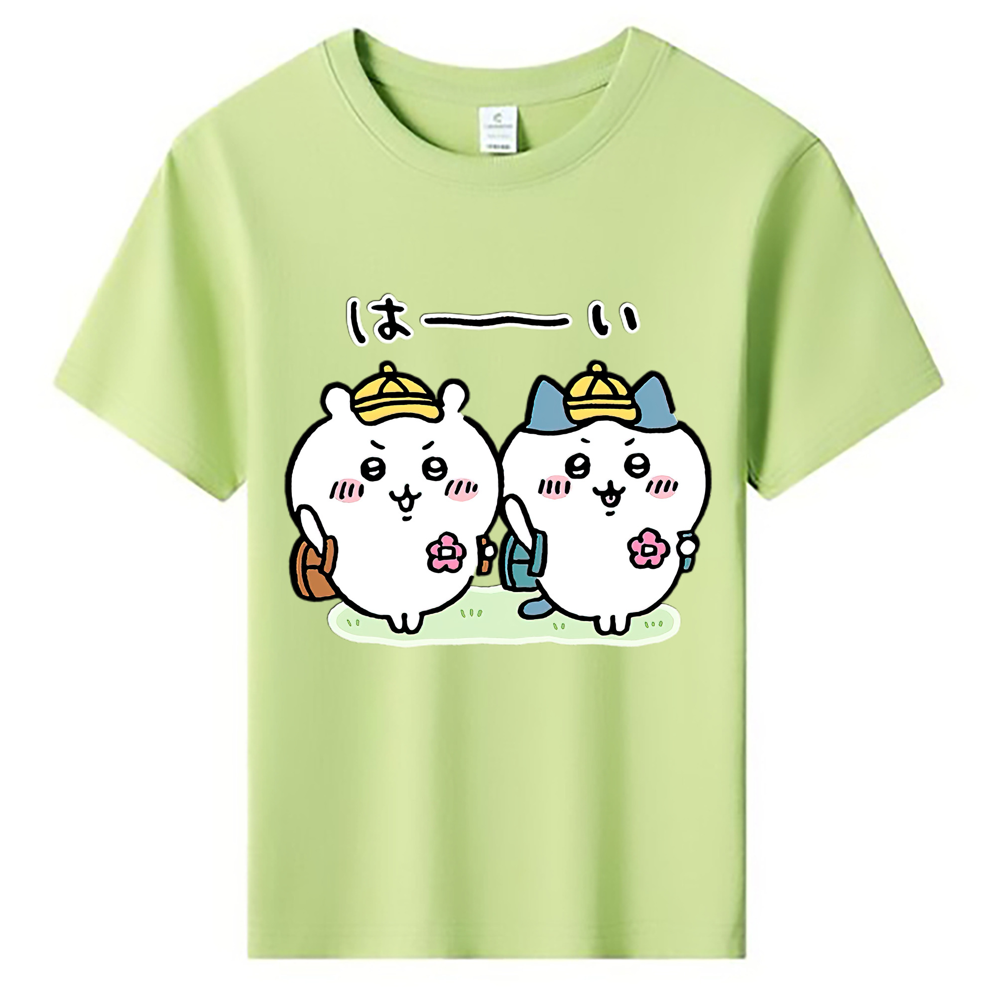 （画像用） ちいかわ ハチワレ Chii-kawa hachiware 綿100％キッズTシャツ（フロントプリント）